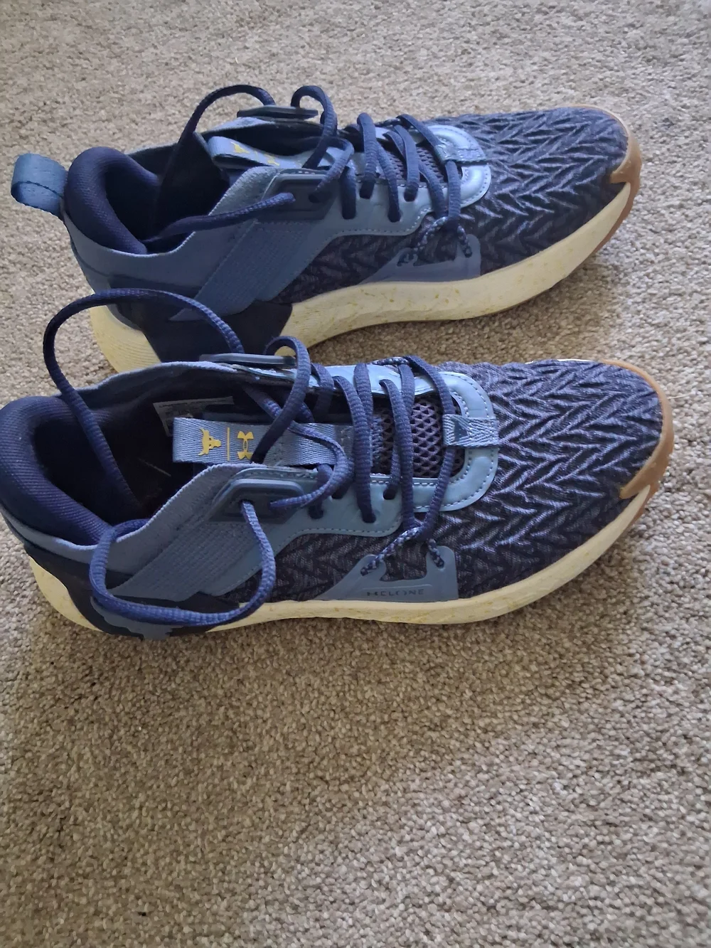 Under Armour Project Rock 6 Men's Training Shoes Hushed Blue White Clay Size 7.5